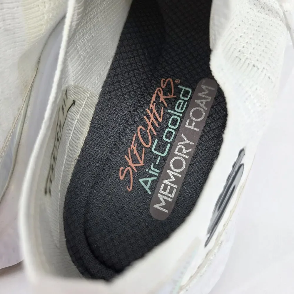 NEW Skechers Gravity Experience Solar Fuse White Holo Sneaker Women's 9 NIB